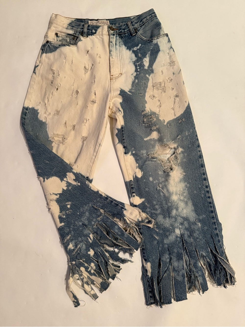 🟦 BULLHEAD Bleached & Destroyed Re Upcycled jeans for Men